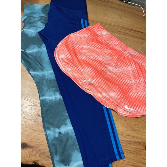 Nike Pants - Bundle 3pc Nike & Adidas Activewear Women Large Leggings Skort Tie Dye Clima 3pc
